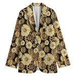 Steampunk Chamomile Pattern Print Women's Blazer