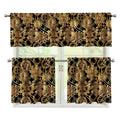 Steampunk Clock Gears Print 3 Piece Kitchen Curtains