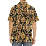 Steampunk Clock Gears Print Aloha Shirt