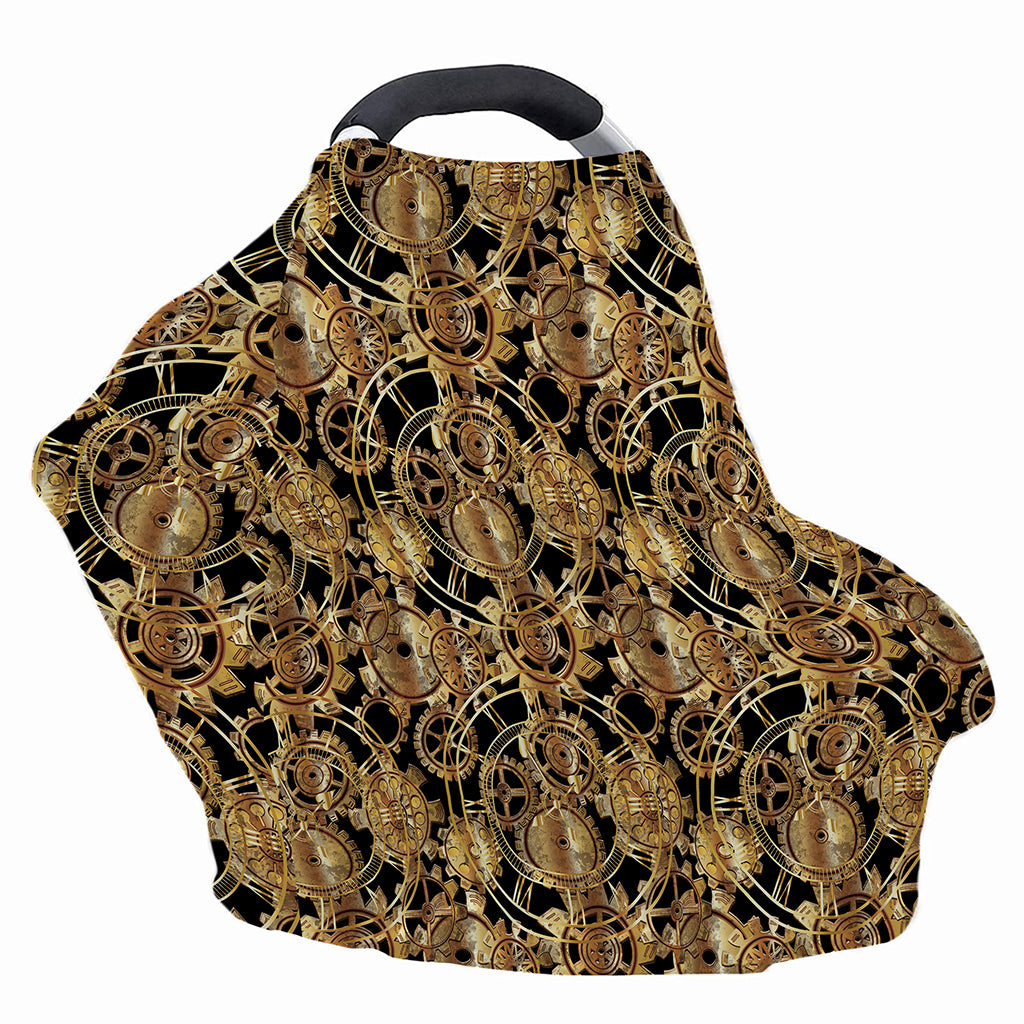 Steampunk Clock Gears Print Baby Seat Cover
