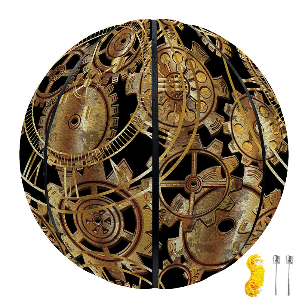 Steampunk Clock Gears Print Basketball