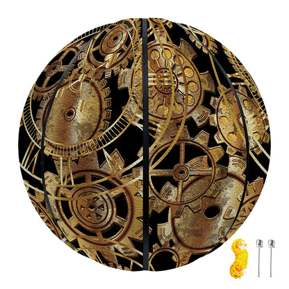 Steampunk Clock Gears Print Basketball