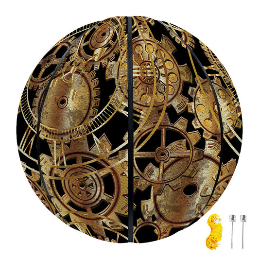 Steampunk Clock Gears Print Basketball