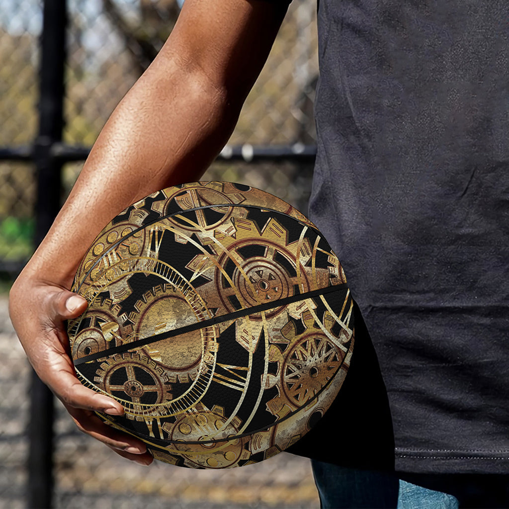 Steampunk Clock Gears Print Basketball