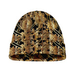 Steampunk Clock Gears Print Beanie