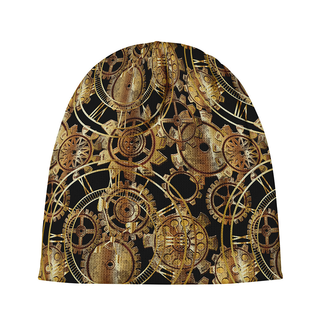 Steampunk Clock Gears Print Beanie