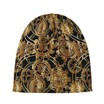 Steampunk Clock Gears Print Beanie
