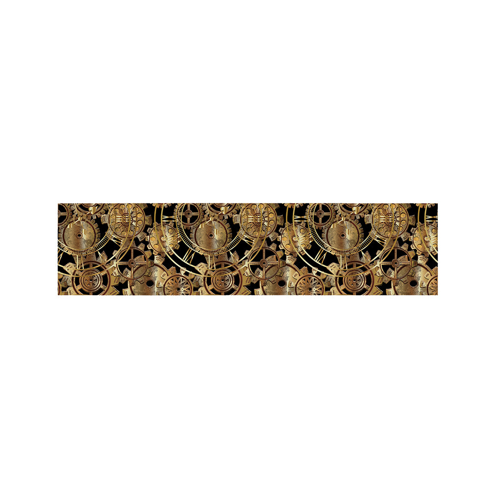 Steampunk Clock Gears Print Bed Runner