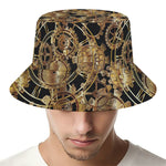 Steampunk Clock Gears Print Bucket Hat
