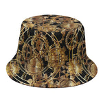 Steampunk Clock Gears Print Bucket Hat
