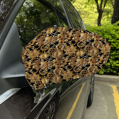 Steampunk Clock Gears Print Car Side Mirror Covers