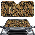 Steampunk Clock Gears Print Car Windshield Sun Shade