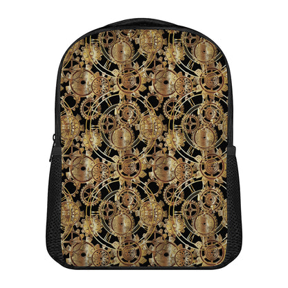 Steampunk Clock Gears Print Casual Backpack