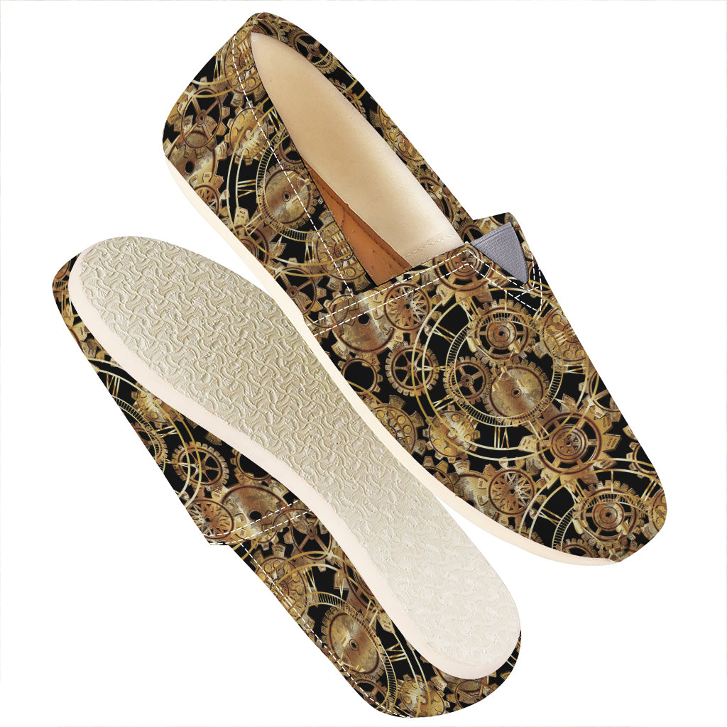 Steampunk Clock Gears Print Casual Shoes