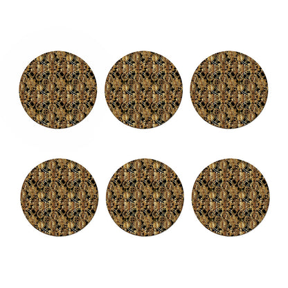 Steampunk Clock Gears Print Coaster Set