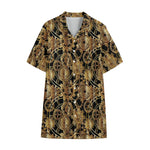 Steampunk Clock Gears Print Cotton Hawaiian Shirt