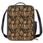 Steampunk Clock Gears Print Crossbody Lunch Bag