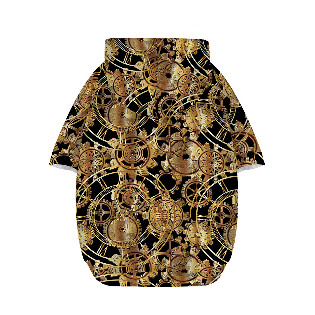 Steampunk Clock Gears Print Dog Zip Up Hoodie