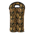 Steampunk Clock Gears Print Double Neoprene Wine Tote