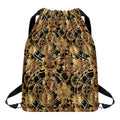 Steampunk Clock Gears Print Drawstring Backpack
