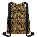 Steampunk Clock Gears Print Drawstring Backpack
