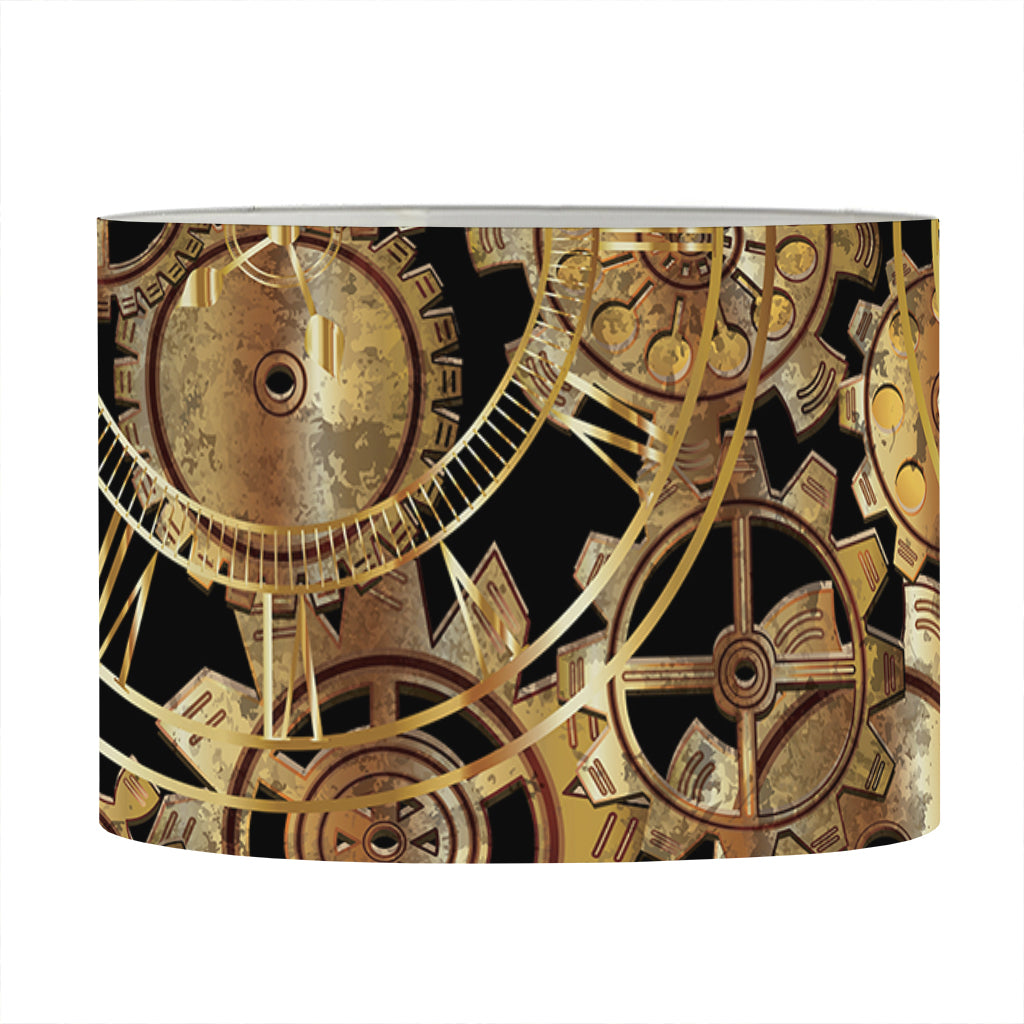 Steampunk Clock Gears Print Drum Lamp Shade