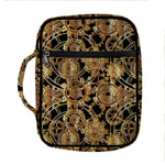 Steampunk Clock Gears Print Front Pocket Bible Bag