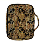 Steampunk Clock Gears Print Front Pocket Bible Bag