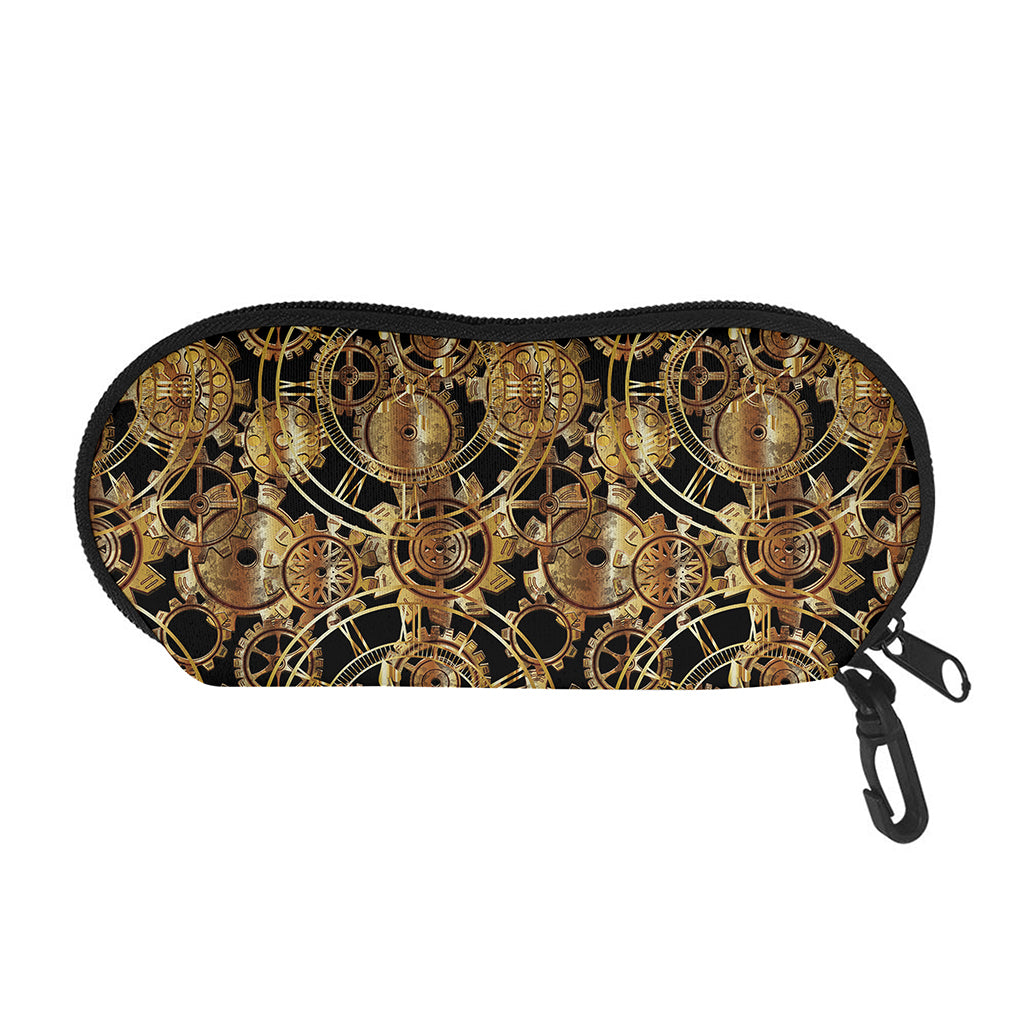 Steampunk Clock Gears Print Glasses Case