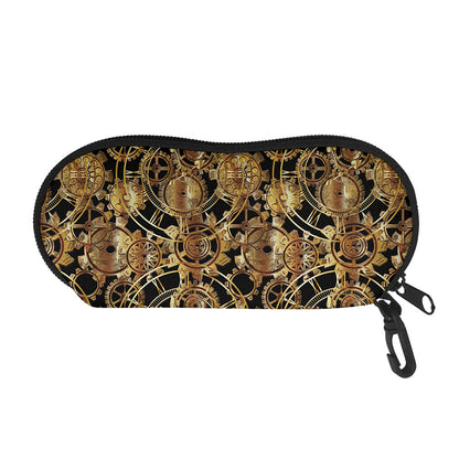 Steampunk Clock Gears Print Glasses Case
