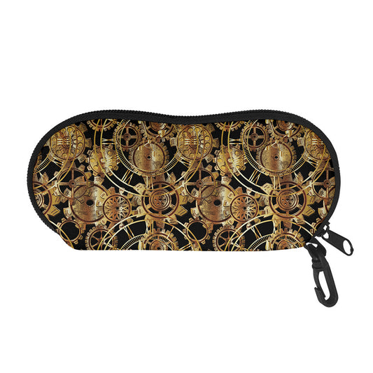 Steampunk Clock Gears Print Glasses Case