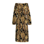 Steampunk Clock Gears Print Hooded Bathrobe