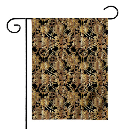 Steampunk Clock Gears Print House Flag
