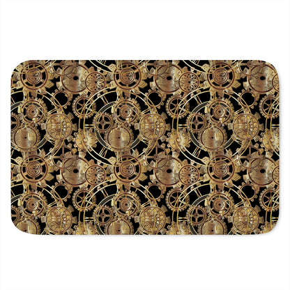 Steampunk Clock Gears Print Indoor Door Mat