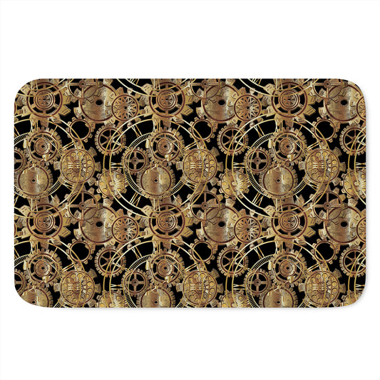 Steampunk Clock Gears Print Indoor Door Mat