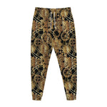 Steampunk Clock Gears Print Jogger Pants
