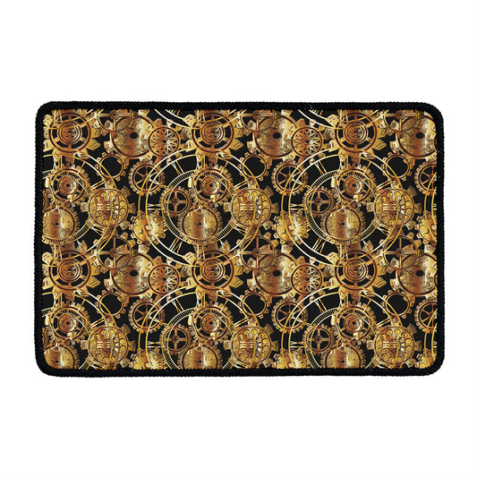 Steampunk Clock Gears Print Kitchen Mat