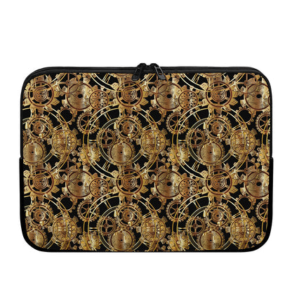 Steampunk Clock Gears Print Laptop Sleeve
