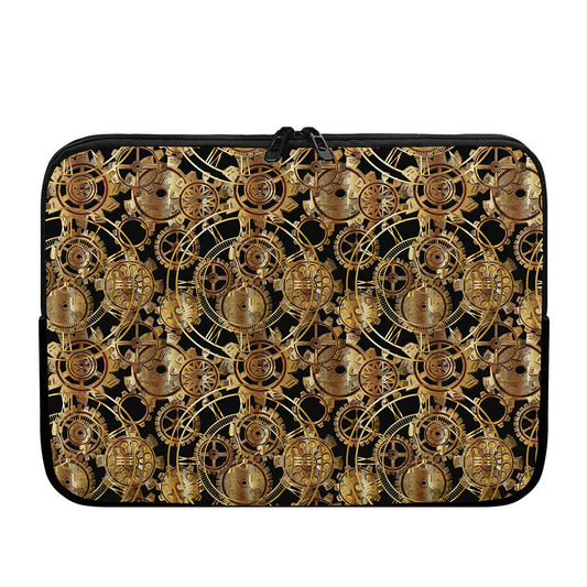 Steampunk Clock Gears Print Laptop Sleeve