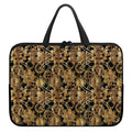 Steampunk Clock Gears Print Laptop Sleeve With Handle