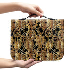 Steampunk Clock Gears Print Leather Bible Cover