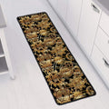 Steampunk Clock Gears Print Long Kitchen Mat