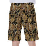 Steampunk Clock Gears Print Men's Beach Shorts