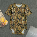 Steampunk Clock Gears Print Men's Bodysuit