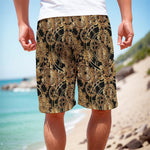 Steampunk Clock Gears Print Men's Cargo Shorts