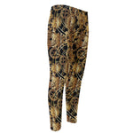 Steampunk Clock Gears Print Men's Compression Pants