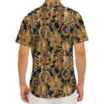 Steampunk Clock Gears Print Men's Deep V-Neck Shirt
