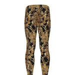 Steampunk Clock Gears Print Men's leggings