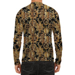 Steampunk Clock Gears Print Men's Long Sleeve Rash Guard