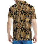 Steampunk Clock Gears Print Men's Polo Shirt